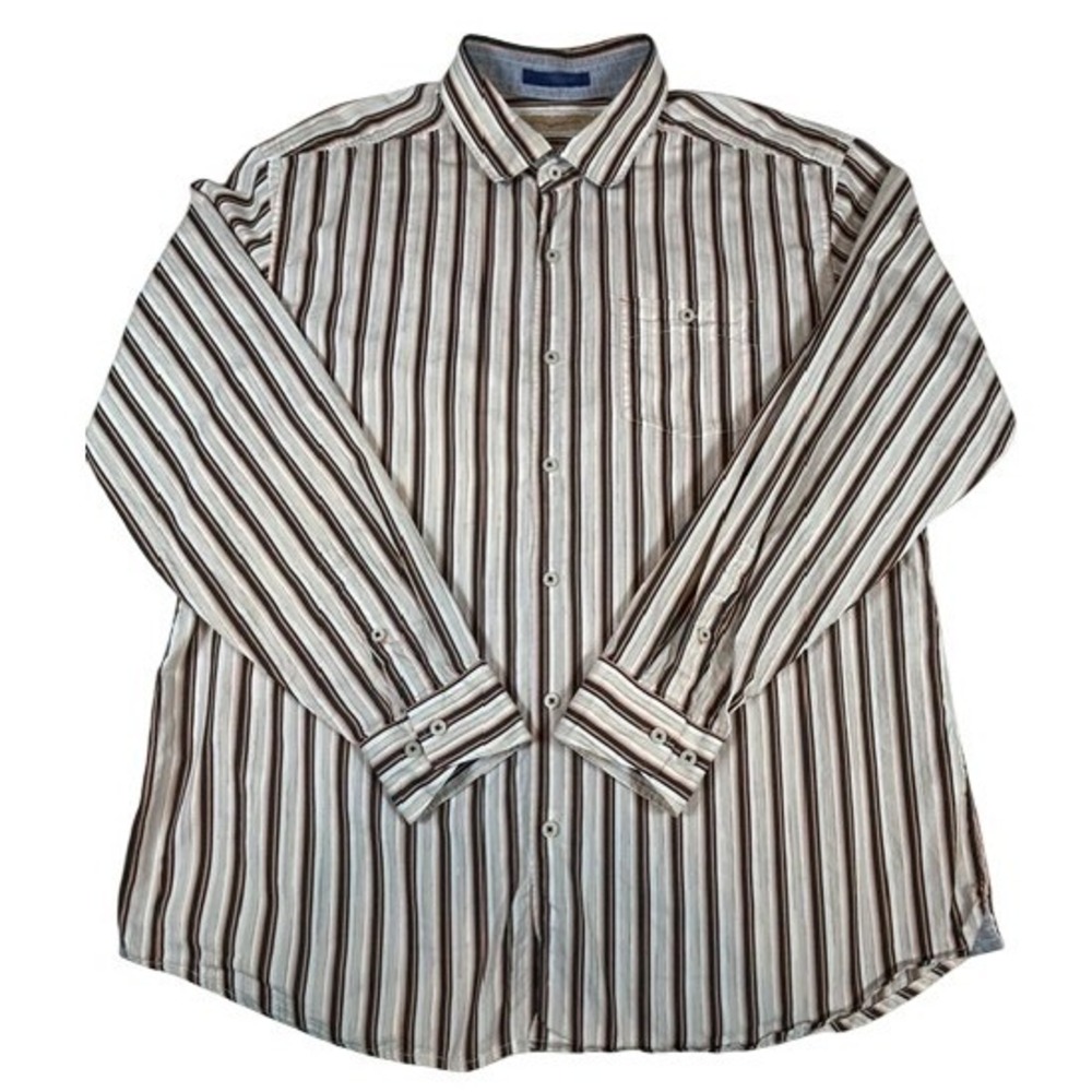 Tommy Bahama Men's Multicolor Striped Long Sleeve Button Up Dress Shirt XL